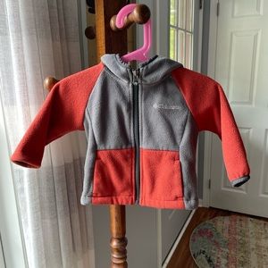 Columbia Infant Size 6-12 month fleece zip-up with hood
